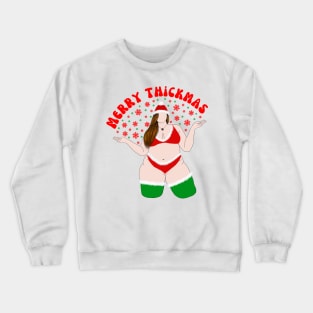 Merry Thickmas Christmas Babe Crewneck Sweatshirt